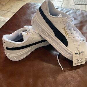 Puma White and Black Sneakers